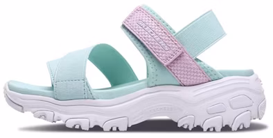 (Youth) Skechers D'Lites Sandal 'Green Pink' 996335L-AQPK (Youth) Skechers D'Lites Sandal 'Green Pink' 996335L-AQPK