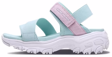 (Youth) Skechers D'Lites Sandal 'Green Pink' 996335L-AQPK (Youth) Skechers D'Lites Sandal 'Green Pink' 996335L-AQPK