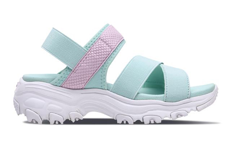 Order (Youth) Skechers D'Lites Sandal 'Green Pink' 996335L-AQPK