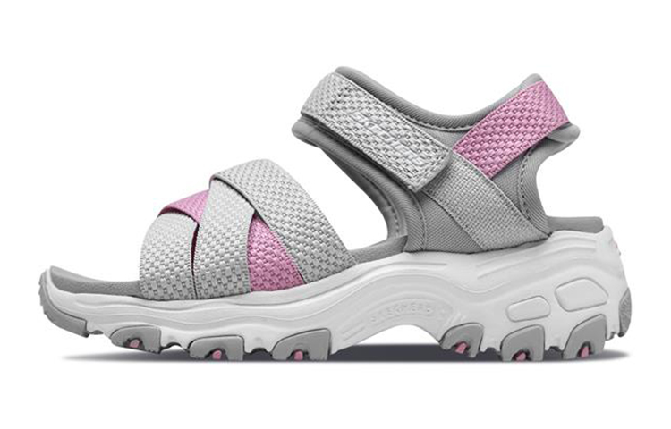 (Youth) Skechers D'Lites Sandal 'Grey Pink' 996337L-LGPK