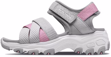 (Youth) Skechers D'Lites Sandal 'Grey Pink' 996337L-LGPK (Youth) Skechers D'Lites Sandal 'Grey Pink' 996337L-LGPK