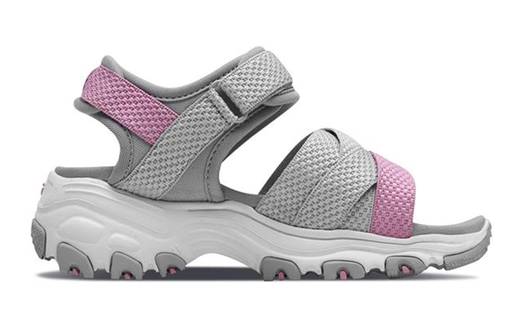 Order (Youth) Skechers D'Lites Sandal 'Grey Pink' 996337L-LGPK