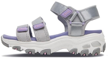 (Youth) Skechers D'Lites Sandal 'Grey Purple' 664075L-GYPR (Youth) Skechers D'Lites Sandal 'Grey Purple' 664075L-GYPR