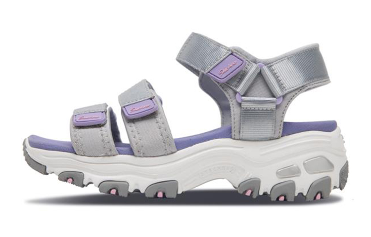 (Youth) Skechers D'Lites Sandal 'Grey Purple' 664075L-GYPR