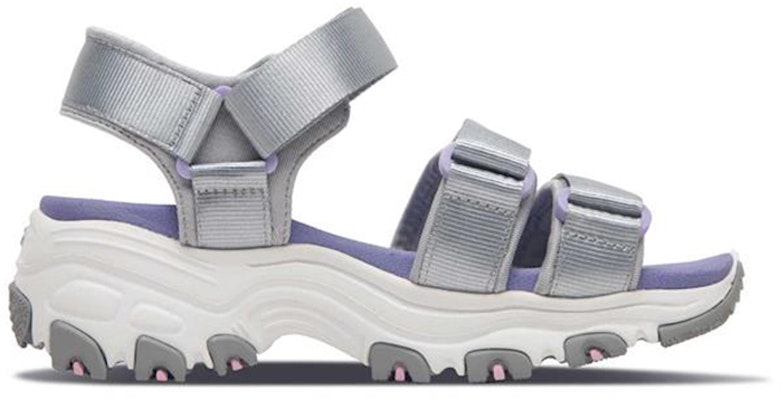 大童 Skechers D'lites 時尚復古防滑運動涼鞋 灰紫 Order 大童 Skechers D'lites 時尚復古防滑運動涼鞋 灰紫