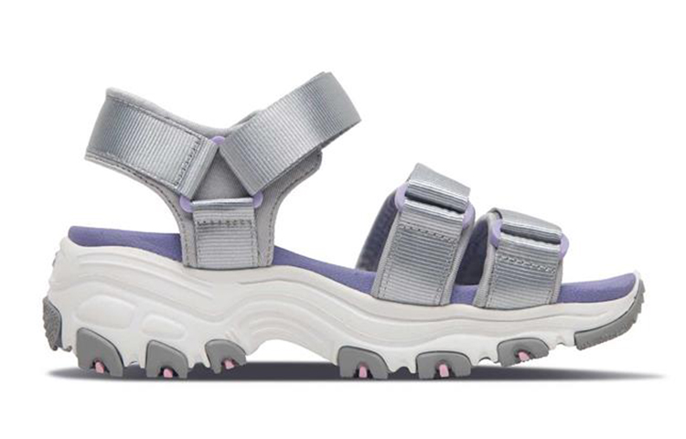 Order (Youth) Skechers D'Lites Sandal 'Grey Purple' 664075L-GYPR