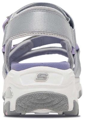 大童 Skechers D'lites 時尚復古防滑運動涼鞋 灰紫 Shop 大童 Skechers D'lites 時尚復古防滑運動涼鞋 灰紫