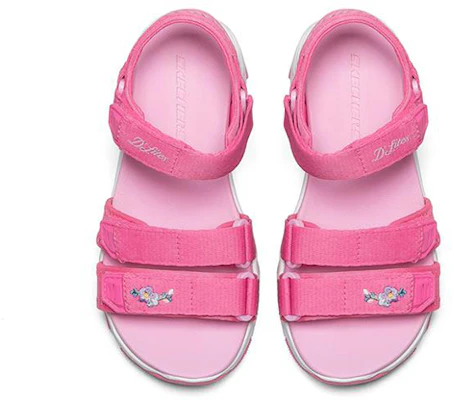 (Youth) Skechers D'Lites Sandal 'Light Red Magic Tape' 664134L-PNK Shop (Youth) Skechers D'Lites Sandal 'Light Red Magic Tape' 664134L-PNK