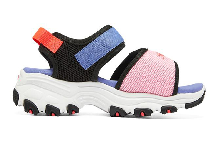 Order (Youth) Skechers D'Lites Sandal 'Magic Tape Black Blue Orange' 303101L-BKMT
