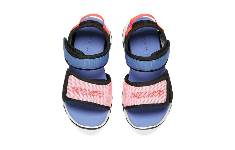 Shop (Youth) Skechers D'Lites Sandal 'Magic Tape Black Blue Orange' 303101L-BKMT