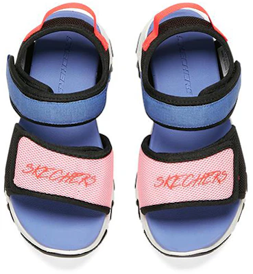 (Youth) Skechers D'Lites Sandal 'Magic Tape Black Blue Orange' 303101L-BKMT Shop (Youth) Skechers D'Lites Sandal 'Magic Tape Black Blue Orange' 303101L-BKMT