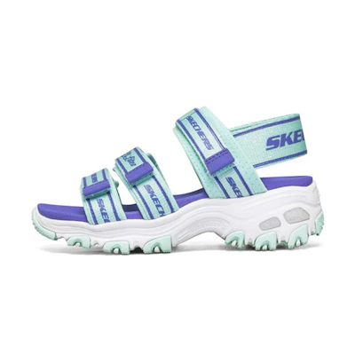 (Youth) Skechers D'Lites Sandal 'Mint Green Velcro'