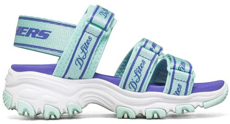 大童 Skechers D'lites 魔術貼涼鞋 薄荷色 Order 大童 Skechers D'lites 魔術貼涼鞋 薄荷色
