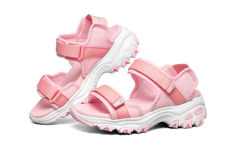 Lookbook (Youth) Skechers D'Lites Sandal 'Pink White' 664171L-PCH