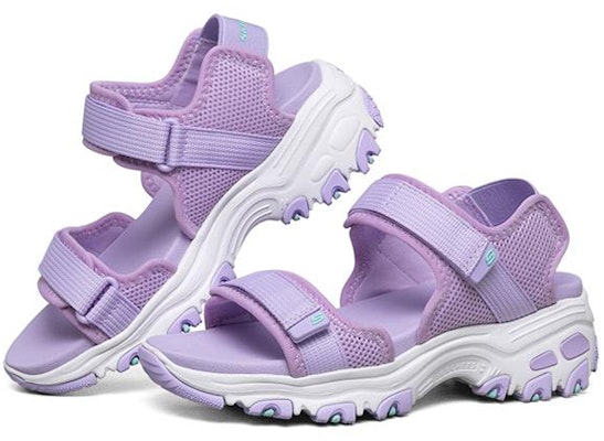 大童 Skechers D'lites 運動涼鞋 紫 Lookbook 大童 Skechers D'lites 運動涼鞋 紫