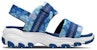 (Youth) Skechers D'Lites Sandals 'Blue White' 664076L-BLMT