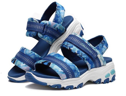 (Youth) Skechers D'Lites Sandals 'Blue White' 664076L-BLMT Lookbook (Youth) Skechers D'Lites Sandals 'Blue White' 664076L-BLMT