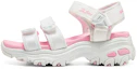 Buy (Youth) Skechers D'lites Sandals 'White Pink' 664134L-WHT