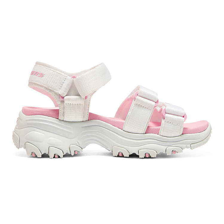 Order (Youth) Skechers D'lites Sandals 'White Pink' 664134L-WHT