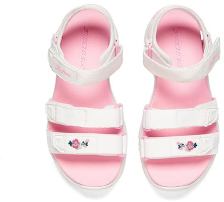(JR) Sandalias Skechers D'lites 'Blanco Rosa' 664134L-WHT Shop (JR) Sandalias Skechers D'lites 'Blanco Rosa' 664134L-WHT