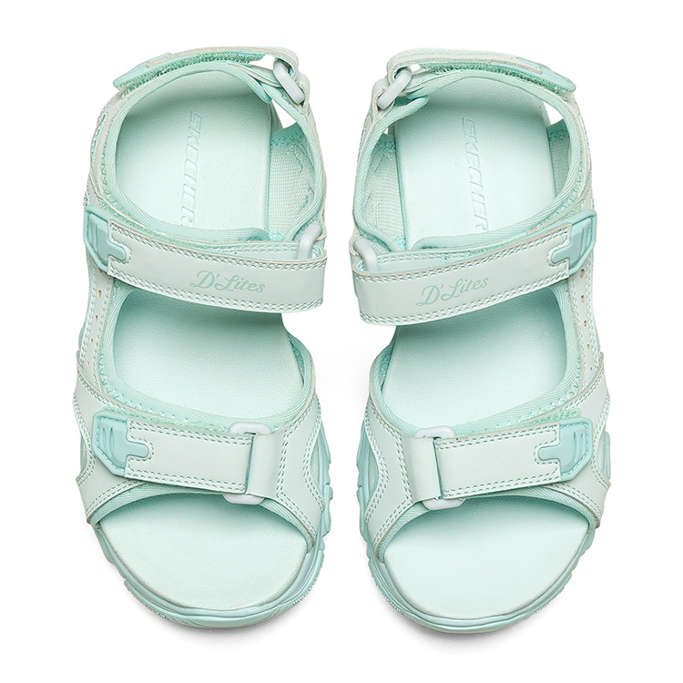 Shop (Youth) Skechers D'lites Sandals Mint 664133L-MNT