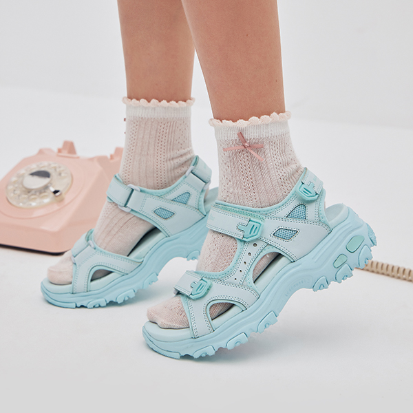 Sizing (Youth) Skechers D'lites Sandals Mint 664133L-MNT