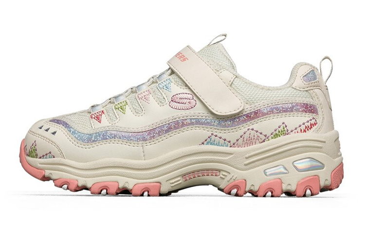 (Youth) Skechers D'lites Shoes 'Beige Multi'