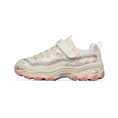 (Youth) Skechers D'lites Shoes 'Beige Multi'