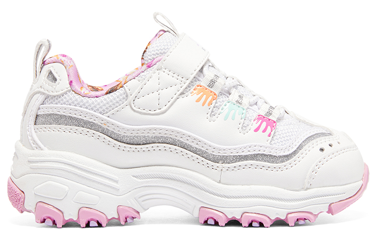 (Youth) Skechers D'Lites Strap Memory Foam Running Shoes 'White Pink' 圖 2