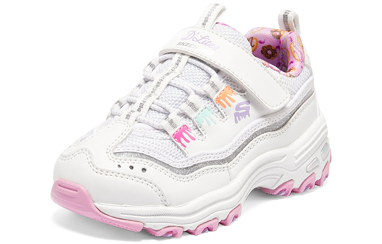 (Youth) Skechers D'Lites Strap Memory Foam Running Shoes 'White Pink' 圖 3