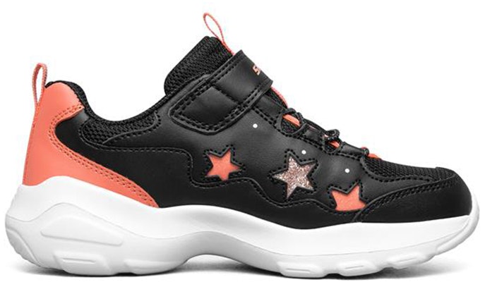 大童 Skechers D'lites Ultra 低筒老爹鞋 黑橘 Order 大童 Skechers D'lites Ultra 低筒老爹鞋 黑橘