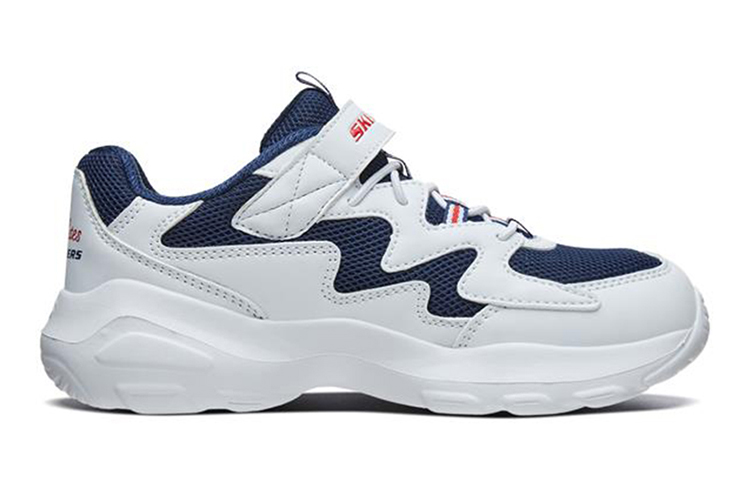 Order (JR) Skechers D'Lites 超轻蓝白色运动鞋 660043L-WNVR