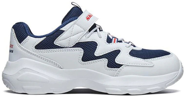 (JR) Skechers D'Lites 超轻蓝白色运动鞋 660043L-WNVR Order (JR) Skechers D'Lites 超轻蓝白色运动鞋 660043L-WNVR