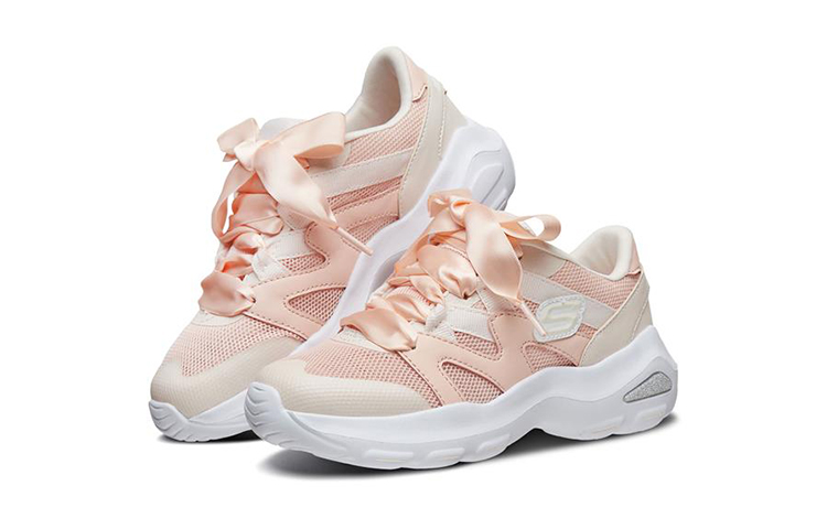 Lookbook 大童 Skechers D'lite Ultra 低筒老爹鞋 淺粉色