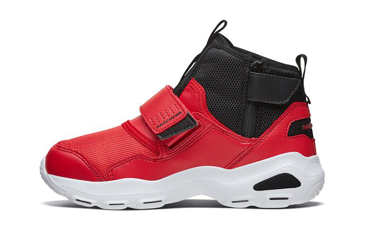 (Youth) Skechers D'Lites Ultra 'Red Black Fleece' 660050L-BKRD