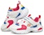 (JR) Skechers D'Lites Ultra 'Putih Merah Jambu Biru' 664162L-WPKB