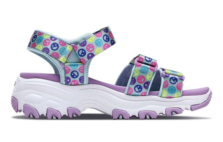 (Youth) Skechers D'Lites Velcro Sandal 'Green Multi' 圖 2