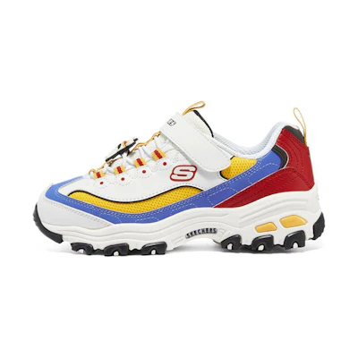 (Youth) Skechers D'Lites 'White Red Yellow'