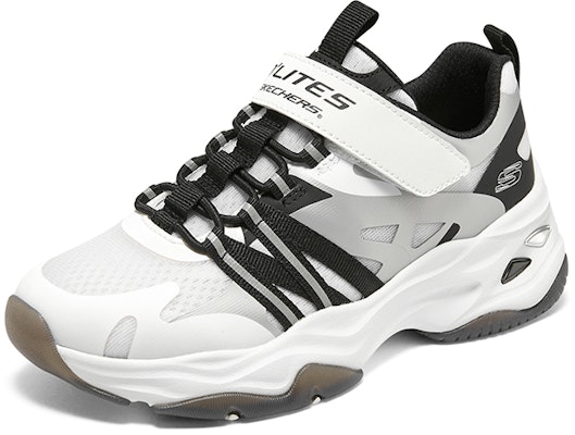大童 Skechers D'LITES 4 防滑耐磨輕便 兒童休閒鞋 黑白 Lookbook 大童 Skechers D'LITES 4 防滑耐磨輕便 兒童休閒鞋 黑白