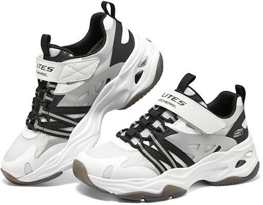 大童 Skechers D'LITES 4 防滑耐磨輕便 兒童休閒鞋 黑白 Shop 大童 Skechers D'LITES 4 防滑耐磨輕便 兒童休閒鞋 黑白