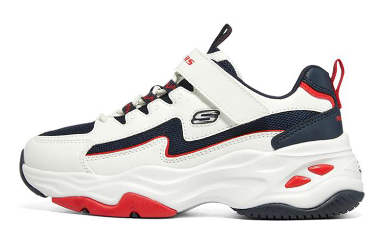 (Youth) Skechers DLites 4.0 'White Navy Blue Red'