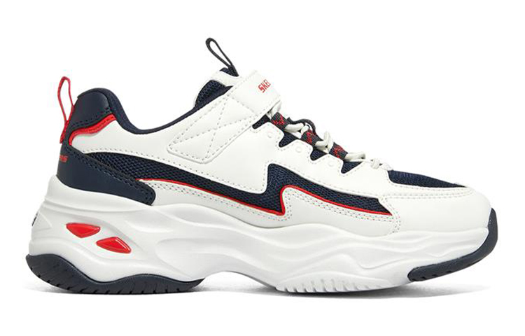 (Youth) Skechers DLites 4.0 'White Navy Blue Red' 圖 2