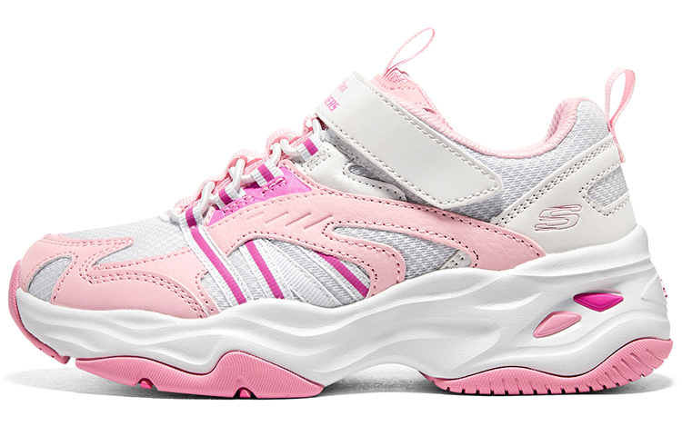 (Youth) Skechers Dlites 4.0 'White Pink' 302586L-PKW