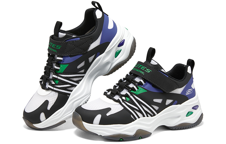 Shop (Youth) Skechers DLITES 'Black Blue White' 405236L-BKMT