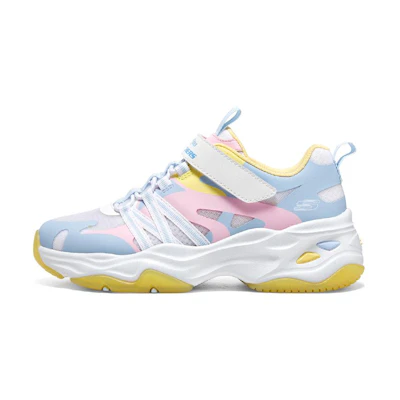 (Youth) Skechers Dlites Chunky Shoes 'Blue Pink Yellow'