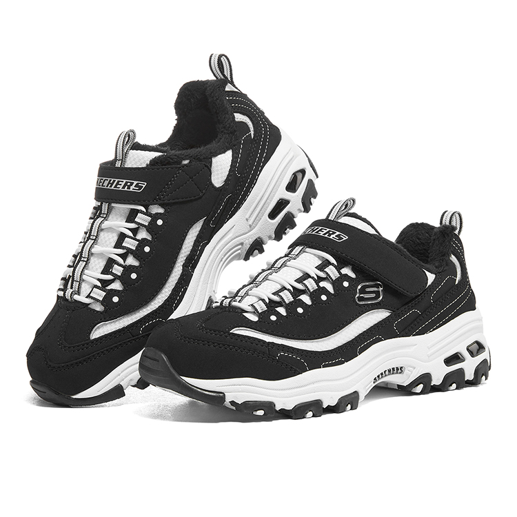 Lookbook (JR) Skechers Dlites Hardloopschoenen ''Zwart Wit'' 302539L-BKW
