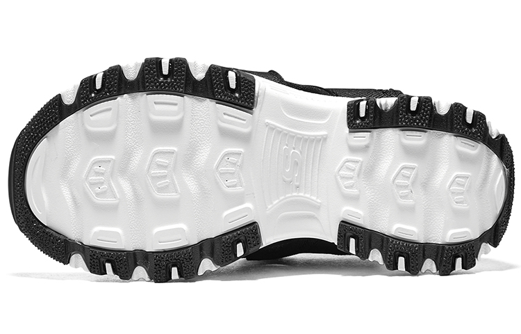 Shop (Youth) Skechers Dlites Sandals 'Black White' 319200L-BKW