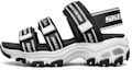Buy (Youth) Skechers Dlites Sandals 'Black White' 664167L-BLK
