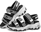 Lookbook (Youth) Skechers Dlites Sandals 'Black White' 664167L-BLK