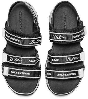 (Youth) Skechers Dlites Sandals 'Black White' 664167L-BLK Shop (Youth) Skechers Dlites Sandals 'Black White' 664167L-BLK